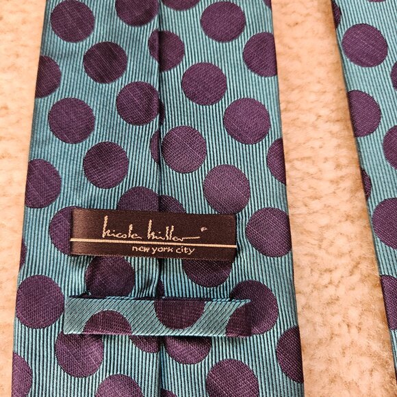 Nicole Miller Linen & Silk Tie - Picture 6 of 7